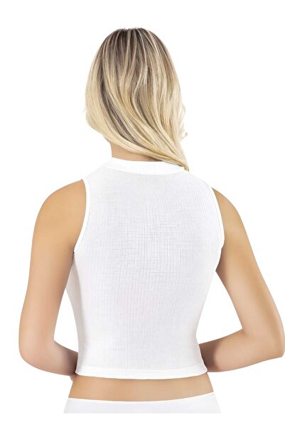 Uniquetrenders Жіночий трикотажний топ з рибальським коміром, ребрами та підкладкою, з підкладкою та кроп-топом