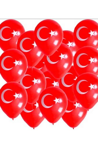 Çemrek Süs Parti بالونات هلال ونجمة 100 عبوة 10 بوصة جيمار