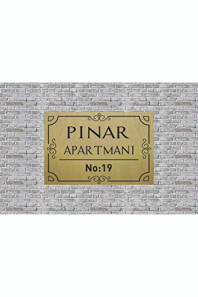 ALFA REKLAM AJANSI GOLD APARTMAN İSİMLİĞİ APARMAN TABELASI METAL ALİMİNYUM