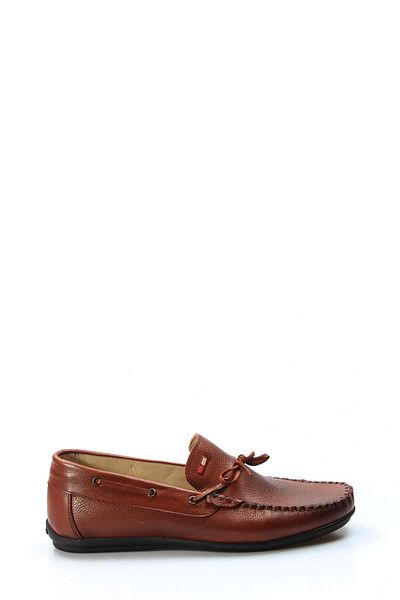 FAST STEP Genuine Leather Tan Men's Loafer Shoes 628ma01