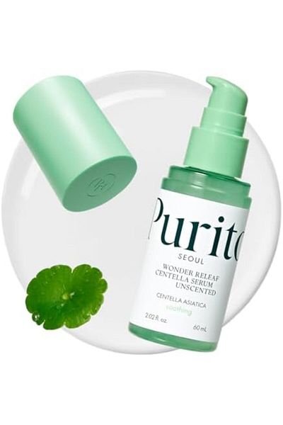 Purito Centella Unscented Serum, Korean Centella, for All Skin Types, Ampoule, Soothing, Calming, Fa