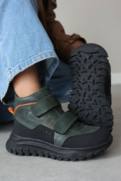 FAST STEP Unisex Children's Classic Boots - Genuine Leather and Fur Detail 612Kfa1586-2