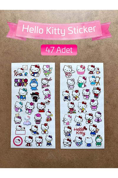 hdsticker Hello Kitty Bullet Journal - Agenda - Planner - Laptop - Σετ αυτοκόλλητων ετικετών σημειωματάριων Mini 47 τεμαχίων