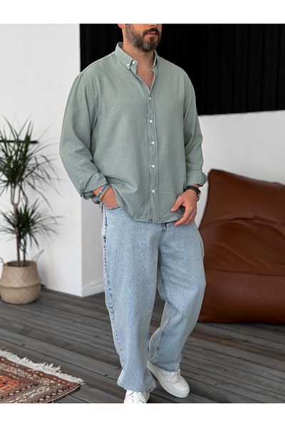 BYBASICMAN Green Basic Shirt G-5138