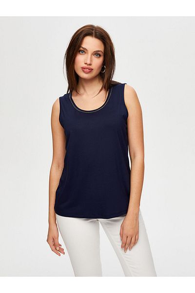 Faik Sönmez Women's Collar Chain Stripe Detailed Undershirt 25Yb00024-3