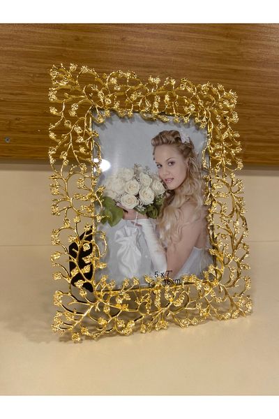 PLUS HOME Picture Frame Cast Brass Small Gold 10X15 cm