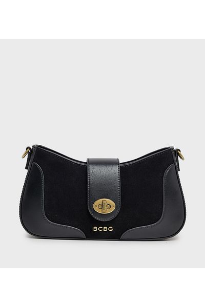BCBG Black Logo Detail Shoulder Bag