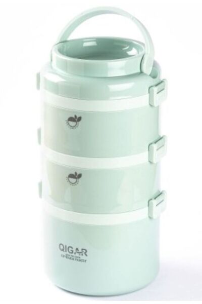 Tantitoni 2.7 Litre, 3 Katlı, Yuvarlak, Paslanmaz Çelik, Sızdırmaz, Yemek Taş...