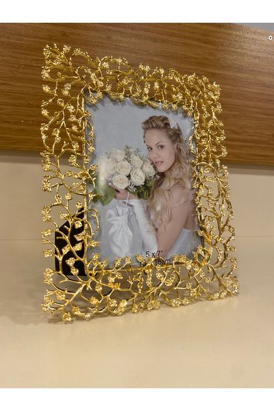 PLUS HOME Picture Frame Cast Brass Small Gold 10X15 cm