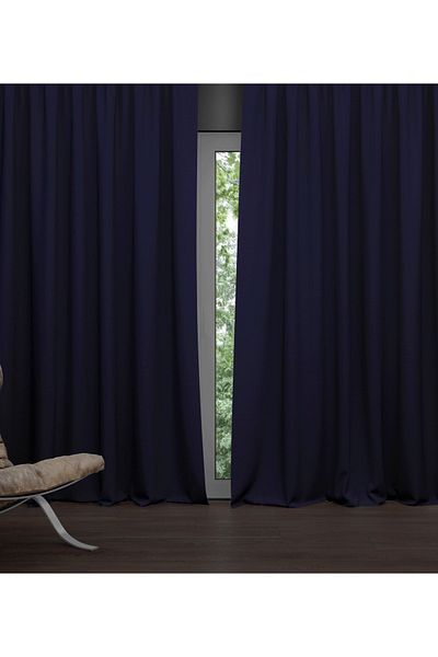 BD beyaz dokuma Θερμική κουρτίνα συσκότισης Navy Blue Blackout Light Proof Sunshade