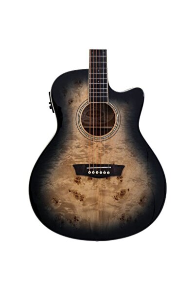Washburn Deep Forest Burl Ace Black Fade Elektro Akustik Gitar