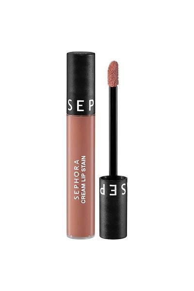 SEPHORA COLLECTION Cream Lip Stain 10HR Liquid Lipstick 120 Soft Mocha - Matte Pink Nude 5ml