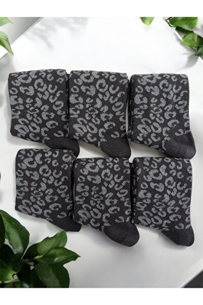 Forever 6'lı Kadın Leopar Desenli Soket Çorap