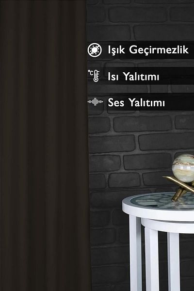 BD beyaz dokuma Καφέ Θερμική Κουρτίνα Συσκότισης - Αντιηλιακή Προστασία