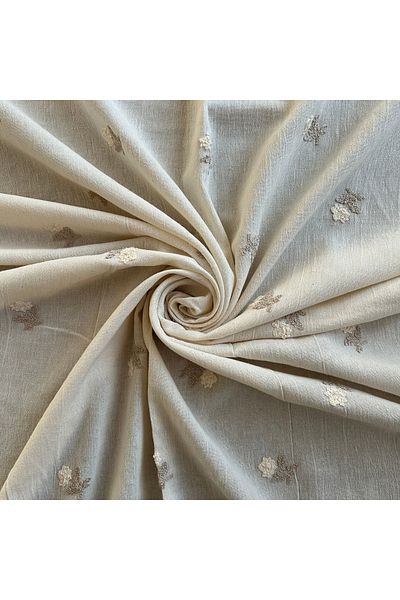 Doray Kumaş Βαμβακερό ύφασμα Crinkle / Κέντημα λουλουδιών / DRY 2012