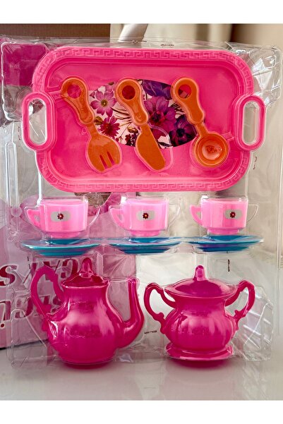 DF ToyShop 14 PARÇA TEPSİLİ ÇAY SETİ
