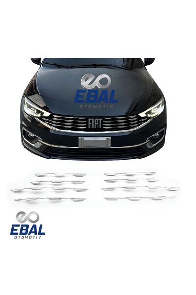 EBAL OTO AKSESUAR Fiat Egea Krom Ön Panjur 8 Parça 2020-2024 Model Arası Uyum...
