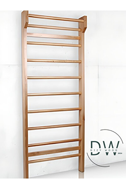 DizyWood İsveç Tırmanma Duvarı, Merdiveni, Egzersiz Barı, Skolyoz Duvar Barı 70X 185 Cm