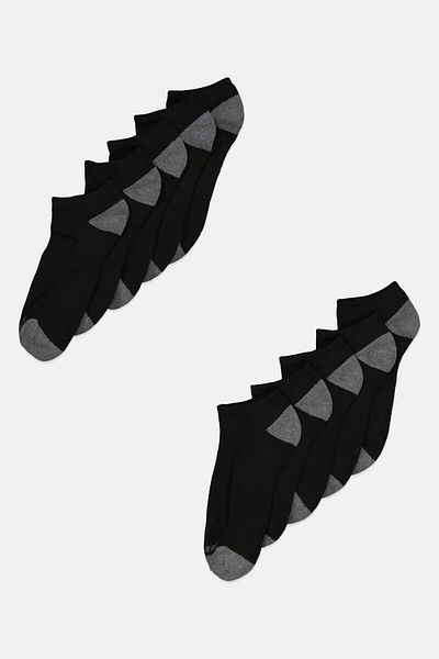 SKECHERS Men 10 Pair Knitted Crew Socks, Black