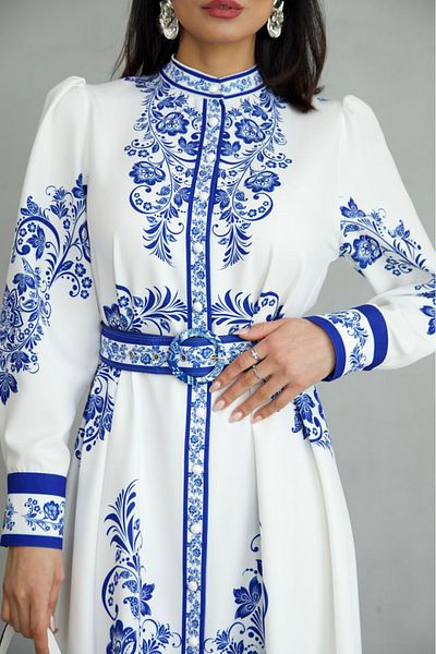 Neşeli Butik Women's Print Summer Long Dress Nbms 250210