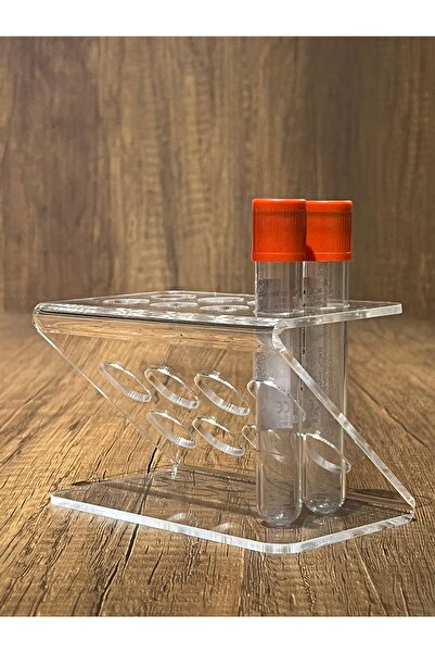 Alp in Alpes Şeffaf 8'li Kan Alma Tüp Standı Tüp Sporu (16 * 100MM IÇİN UYUMLU)(Z FORM)