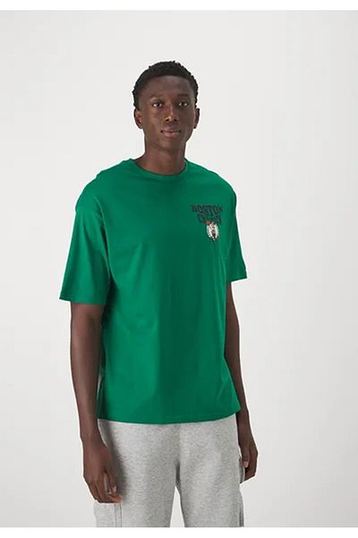 ACTIVE MODA - Men's Short Sleeve Tshirt Bosto Printed Cotton Large Size Oversized Cotton
