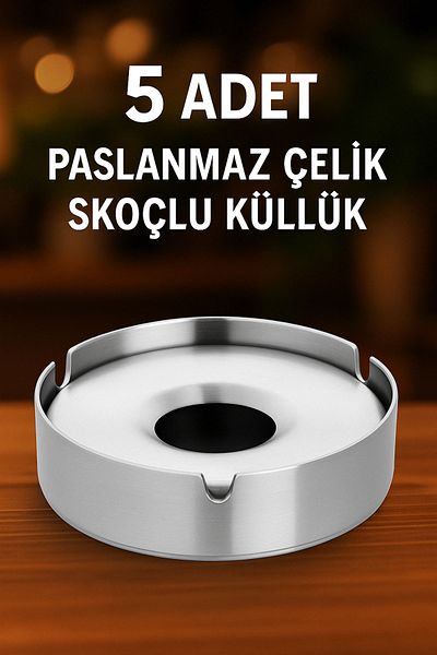 fitfiyat 5 ΤΕΜ! Πολυτελές μεγάλου μεγέθους ανοξείδωτο καφέ εσωτερικού χώρου Τύπος οικιακής χρήσης Τασάκι Τασάκι
