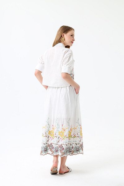 Dilek Aydın Atelier Embroidery Embroidered Shirt Skirt Set