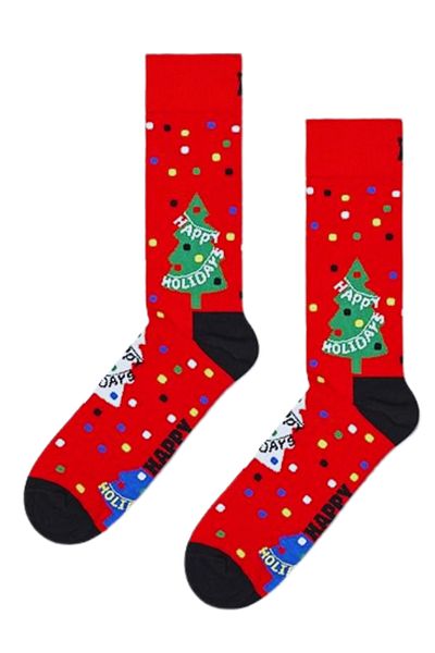 Shuttle Park Special Series Happy Christmas Tree Colorful Socks Patterned Fun Comfortable Design Style Socket Socks