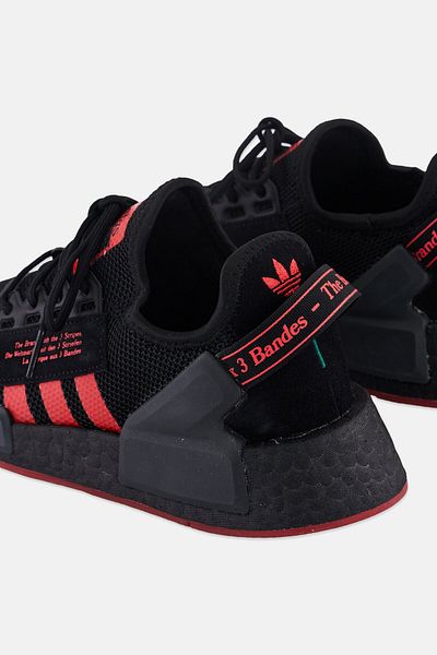 adidas Kids Boy NMD_R1,V2 Lace Up Running Shoes, Black