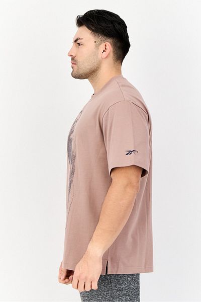 Reebok Men Sportswear Fit Short Sleeve Outdoor T-shirt, Taupe