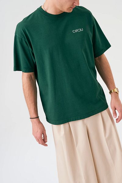 ACTIVE MODA - Men's Short Sleeve Tshirt Hey Printed Cotton Large Size Oversized Cotton