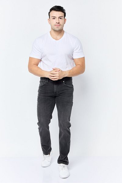 Riders by Lee Men Regular Fit Washed Stretchable Jeans, Black