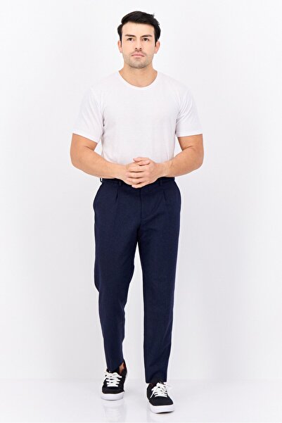 Gant Men Slim Fit Solid Straight Leg Pants, Dark Blue
