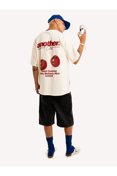 ACTIVE MODA - Men's Short Sleeve Tshirt Another Printed Cotton Large Size Oversized Cotton