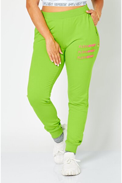 PHILIPP PLEIN Plein Sport Women Sportswear Fit Brand Logo Training Pants, Lig...