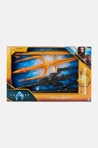 DC Aquaman And Black Manta Tridents Costume, Blue