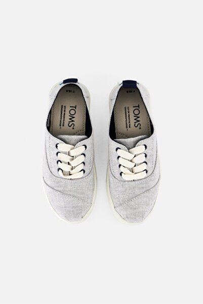 Toms Kids Boy Lace Up Shoes, Grey