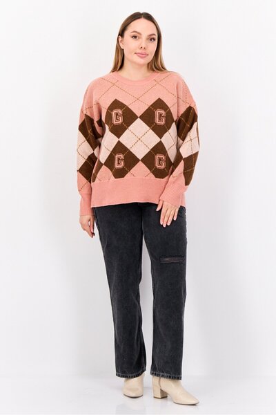 Gant Women Crew Neck Knitted Sweater, Pink