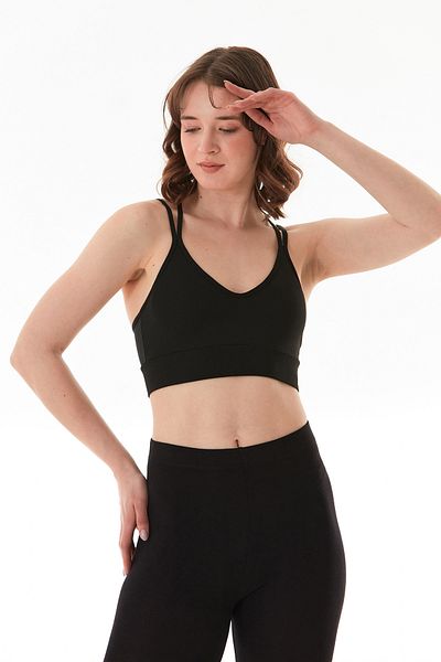 Fulla Moda Basic Slim Strap Covered Bustier