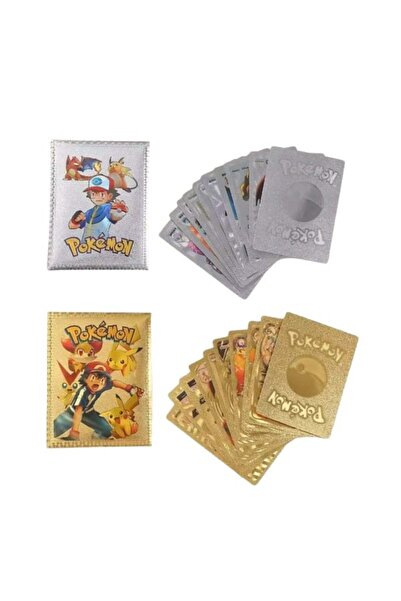 Depox Set două pachete de cărți Pokemon Gold GTX și Silver GTX, ediție de col...