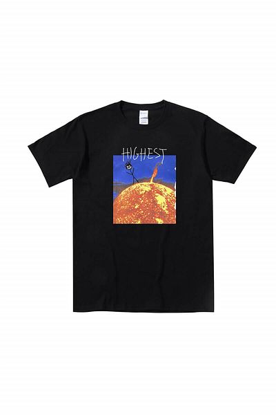 Trendiz Μπλουζάκι Unisex Printed Highest Oversize Μαύρο