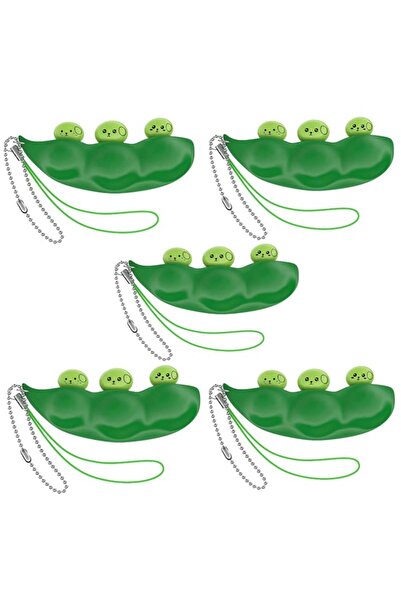 Depox Set de cinci jucării antistres IdeallStore, păstăi de mazăre, tip brelo...