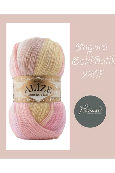 urzsmell Angora Gold Batik Hand Knitted Thread Shawl Scarf Beanie Sweater 20% Wool 80% Acrylic