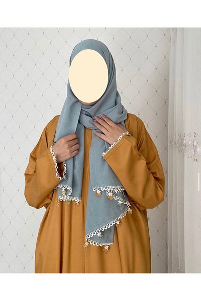Nimet Abla Butik Hand Embroidered Prayer Robe Suit