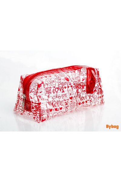 BYBAG Love Love Affection Pattern Colorful Transparent Pvc Makeup Travel Cosmetic Medicine Baby Sea Bag