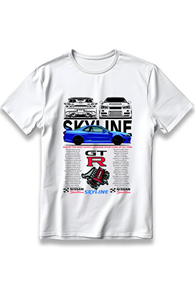 EZG Business Tricou NISSAN SKYLINE GT-R unisex, 100% bumbac, confortabil, cu ...