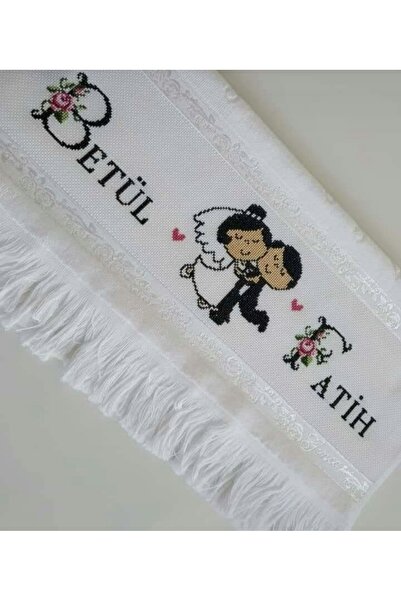 Etamin El İşlemesi Havlu (isim yazılcaktır kişiye özel)