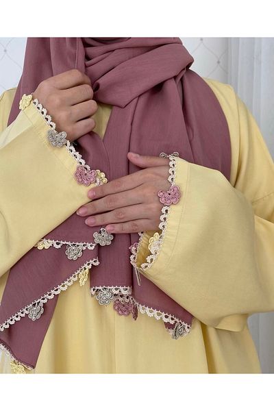 Nimet Abla Butik Hand Embroidered Prayer Robe Suit