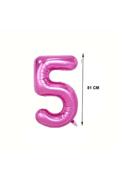 Flippy Foil Balloon, Number 5, 81 cm, For Air or Helium, Bulk, Purple